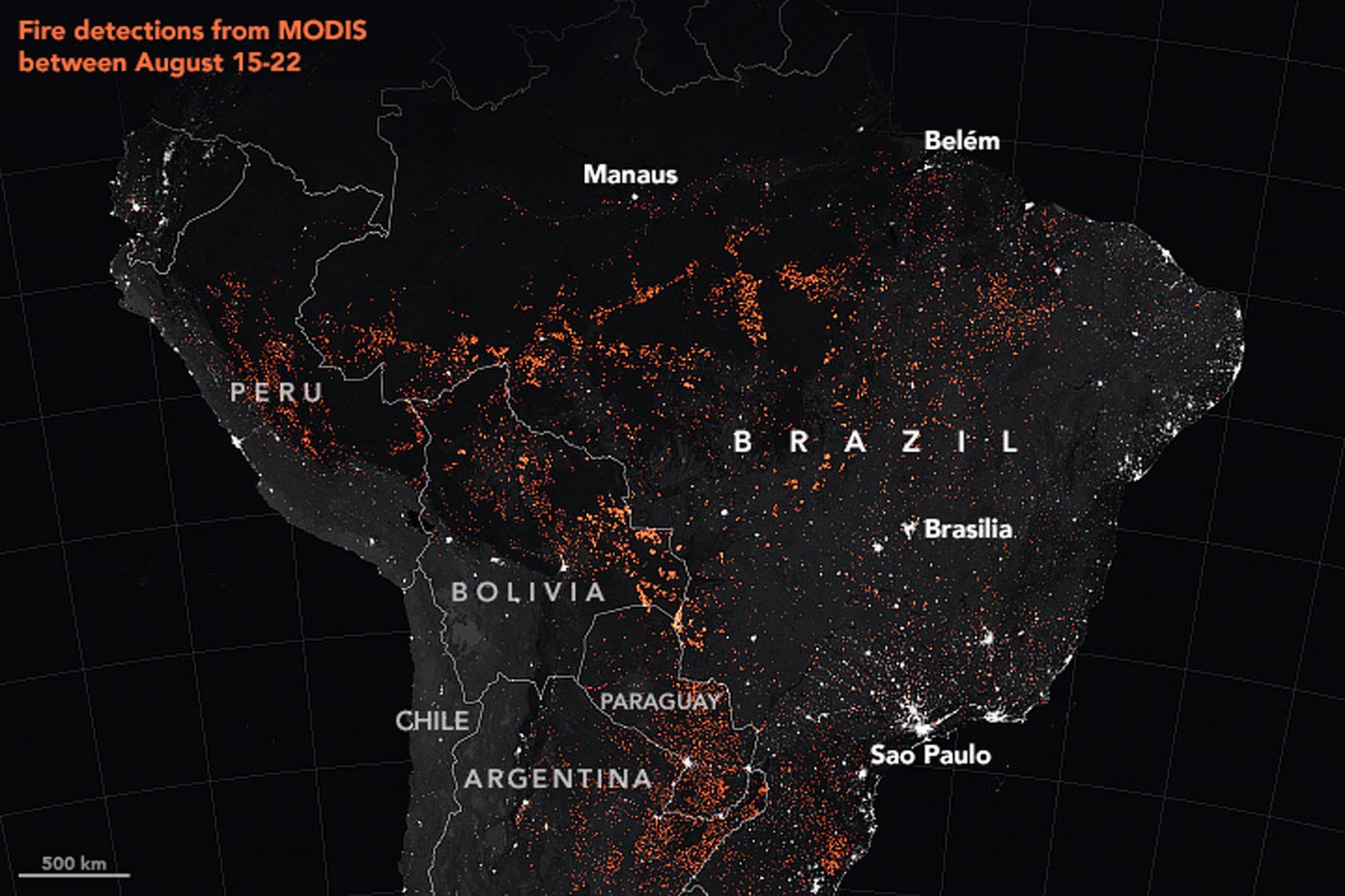 Amazônia: Nasa diz que o mês de agosto teve o maior índice de queimadas desde 2010