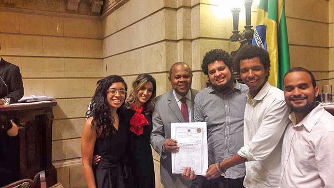 Foto da Federao Metodista de Jovens na Cmara Municipal do Rio de Janeiro