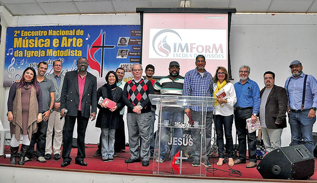 Foto da equipe organizadora do 2 Encontro Nacional de Msica e Arte .