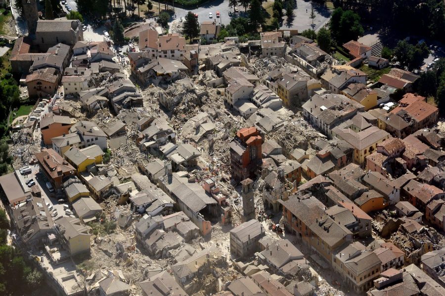 Danos do terremoto em Amatrice | Foto: Corpo Florestal do Estado