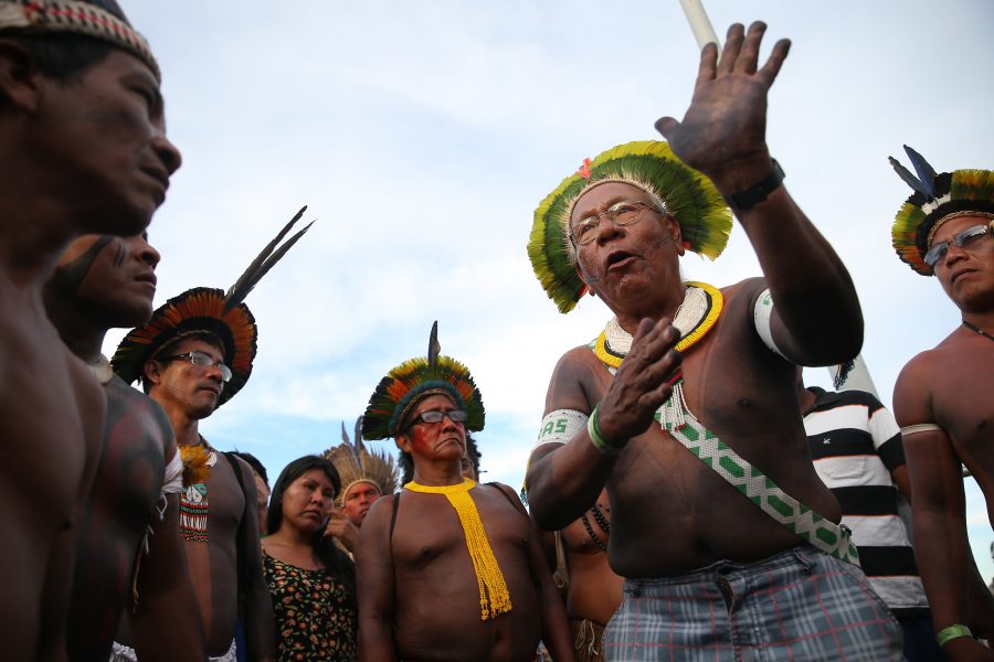 Braslia - ndios do Acampamento Terra Livre fazem nova manifestao na Esplanada dos Ministrios (Jos Cruz/Agncia Brasil)