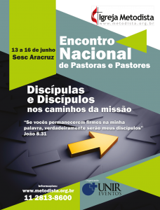 Igreja Metodista abre inscries para o Encontro Nacional de Pastoras e Pastores